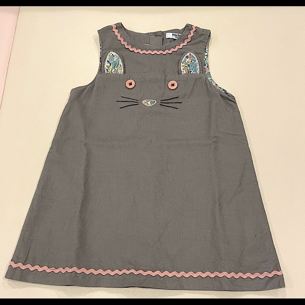 Baby Boden little cat dress. Like New, worn once. Smoke free, pet free home.